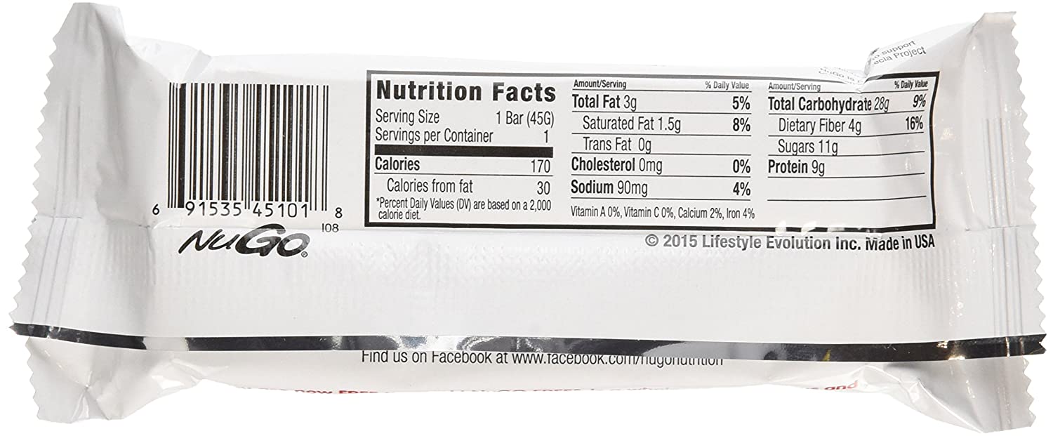 Nugo Dark Chocolate Crunch Bar (12 Pack)